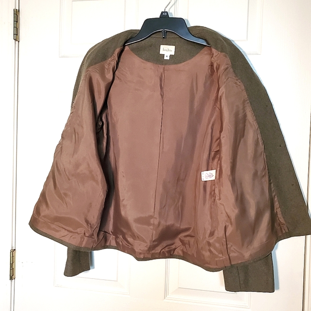 Neiman Marcus Wool Blend Blazer Coat - Picture 5 of 6